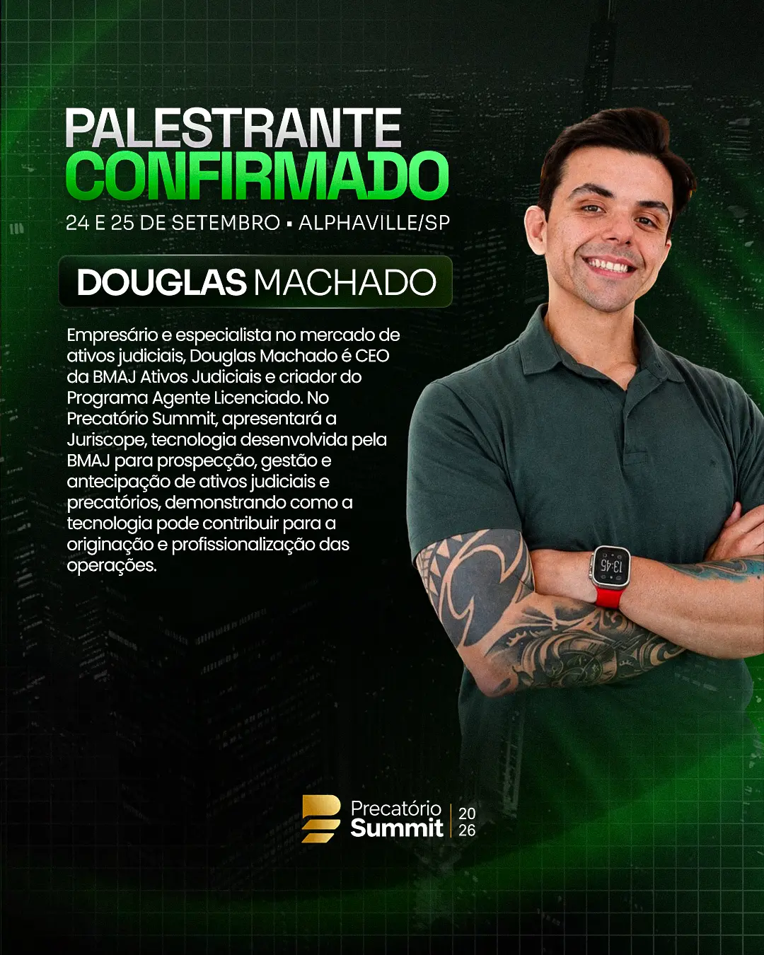 Palestrante confirmado: Douglas Machado