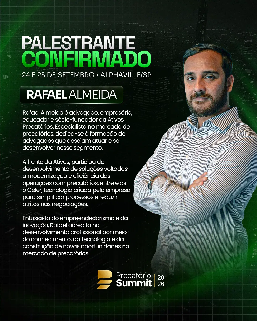 Palestrante confirmado: Rafael Almeida